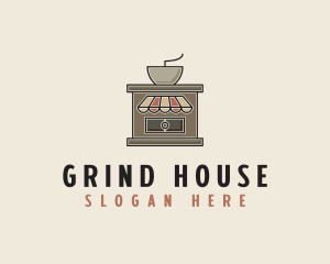 Coffee Grinder Cafeteria logo design