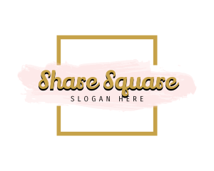 Square Watercolor Business logo design