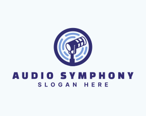 Audio Sound Microphone logo design