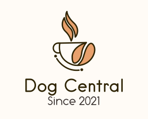 Hot Coffee Bean Cup logo design