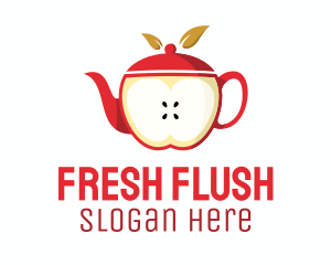 Red Apple Tea Teapot logo design