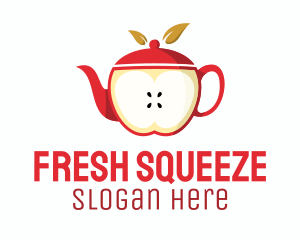 Red Apple Tea Teapot logo design