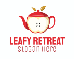 Red Apple Tea Teapot logo design