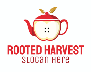 Red Apple Tea Teapot logo design