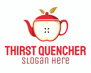 Red Apple Tea Teapot logo design