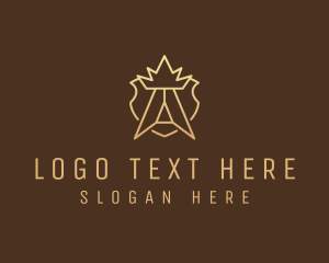 Minimalist - Crown Shield Letter A logo design