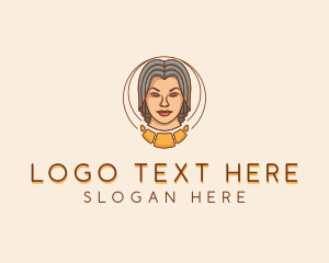 Croissant Baker Lady  Logo