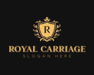 Royal Shield Wreath logo design