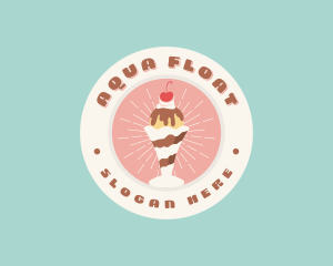 Cherry Sundae Ice Cream logo design