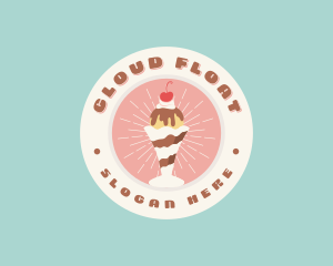 Cherry Sundae Ice Cream logo design