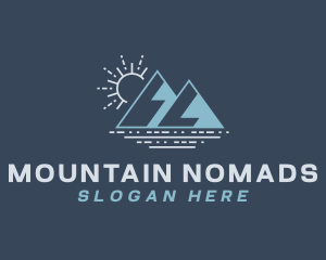 Mountain Lake Sunrise logo design