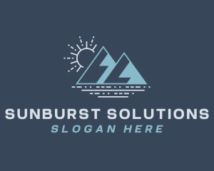 Mountain Lake Sunrise logo design