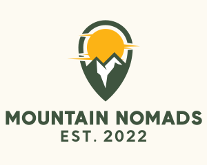 Outdoor Mountain Pin Location  logo design