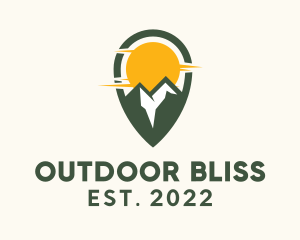 Outdoor Mountain Pin Location  logo design