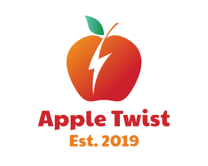 Thunder Red Apple logo design