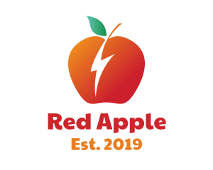 Thunder Red Apple logo design