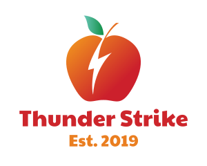 Thunder Red Apple logo design