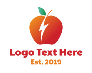Apple - Thunder Red Apple logo design