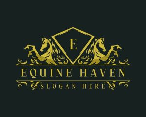 Luxury Horse Crest logo design