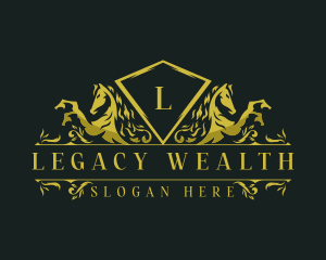 Luxury Horse Crest logo design