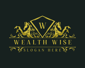 Luxury Horse Crest logo design