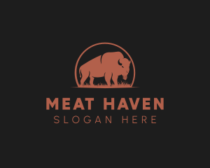 Bison Ranch Meat logo design