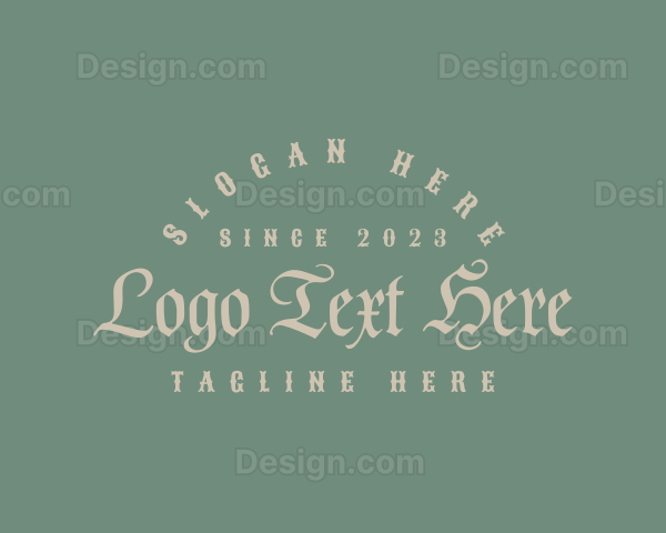 Gothic Retro Brand Logo