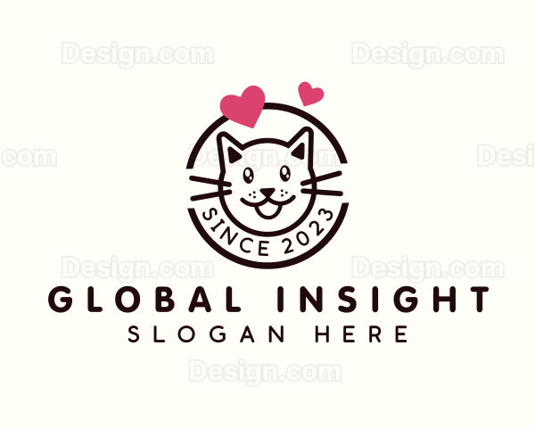 Kitten Heart Vet Logo