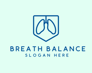 Lungs Health Shield logo design