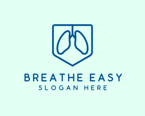 Lungs Health Shield logo design