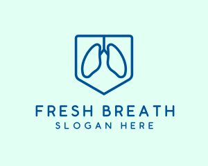 Lungs Health Shield logo design