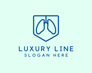 Lungs Health Shield logo design