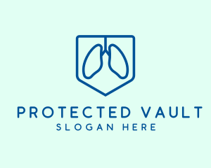 Lungs Health Shield logo design