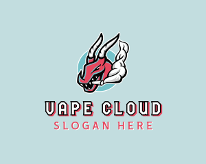 Dragon Vaping Smoking logo design