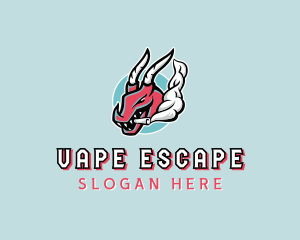 Dragon Vaping Smoking logo design