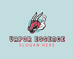 Dragon Vaping Smoking logo design