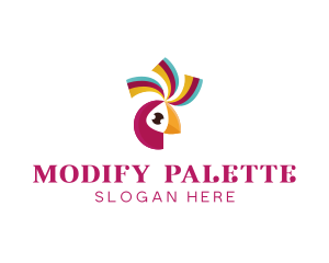 Festive Parrot Bird logo design