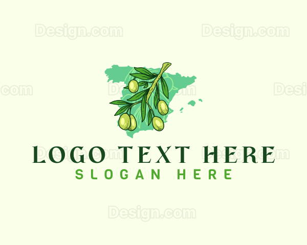 Spain Spanish Olive Logo