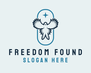 Peace Freedom Dove logo design