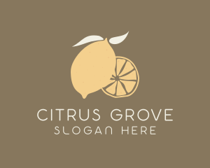 Lemon Citrus Fruit logo design
