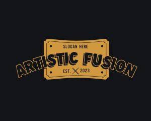 Artist Retro Ticket logo design