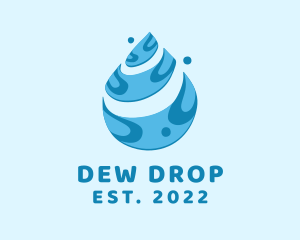 Blue Water Droplet logo design