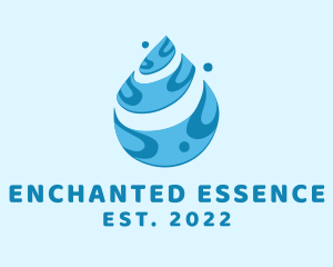 Blue Water Droplet logo design