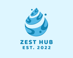 Blue Water Droplet logo