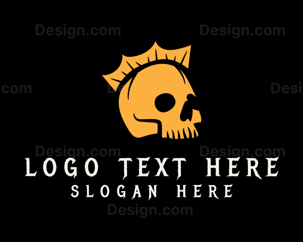 Yellow Skull Crown Logo