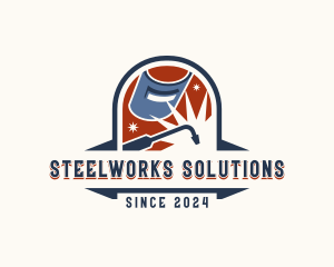 Industrial Metalworks Welder logo design