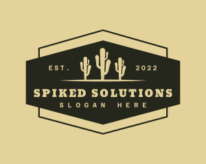 Western Desert Cactus logo design