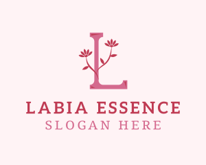 Floral Feminine Letter L logo design