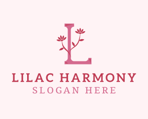 Floral Feminine Letter L logo design