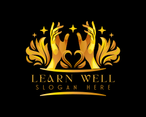 Luxury Hand Wellness logo design